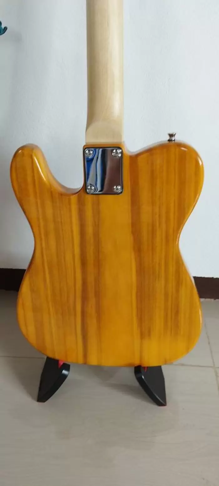 Kit Guitarra Glarry Amarilla Telecaster , estuche,
